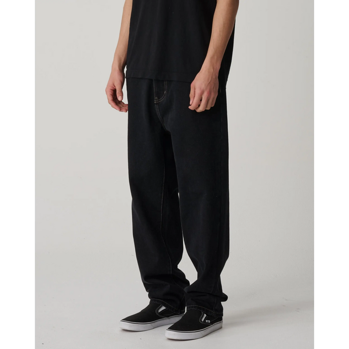 S Double Denim Standard Jeans - Raw Black