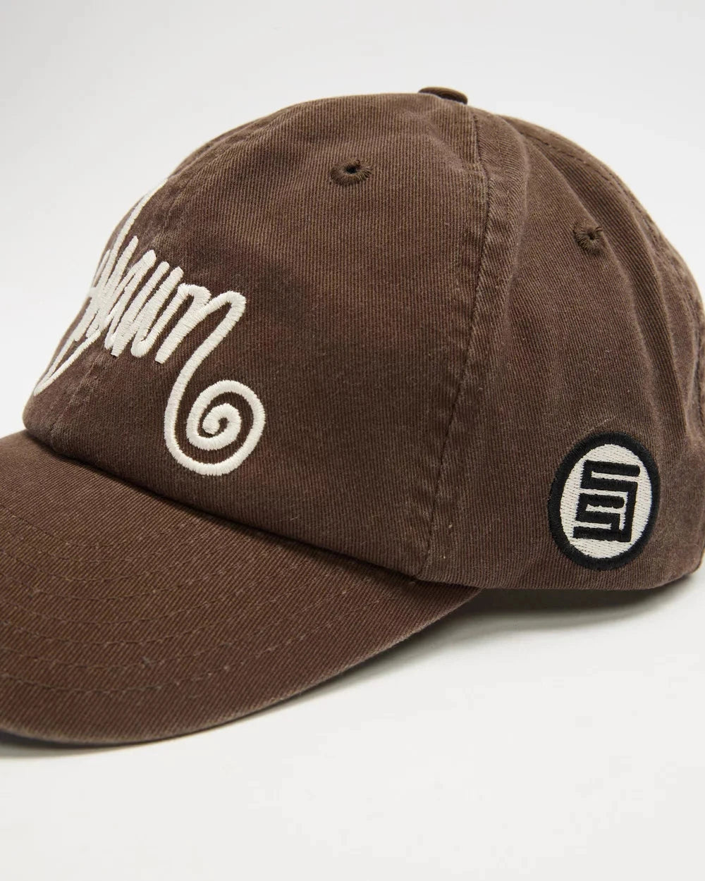 S Double Shawn Script Strapback Cap - Dark Chocolate 