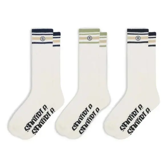 S Double Stripe S-Dot 3 Pack Socks 