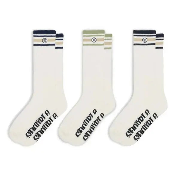 S Double Stripe S-Dot 3 Pack Socks 