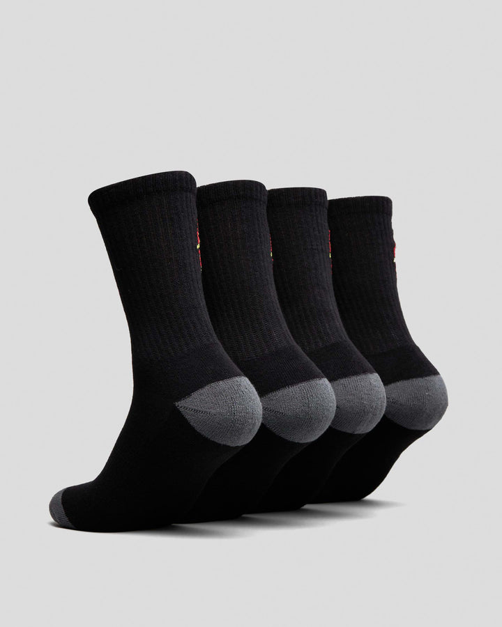 Santa Cruz Classic Dot Youth Crew 4-Pack Socks 