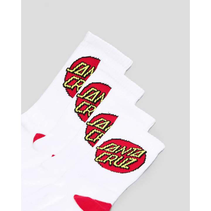 Santa Cruz Classic Dot Youth Crew 4-Pack Socks 