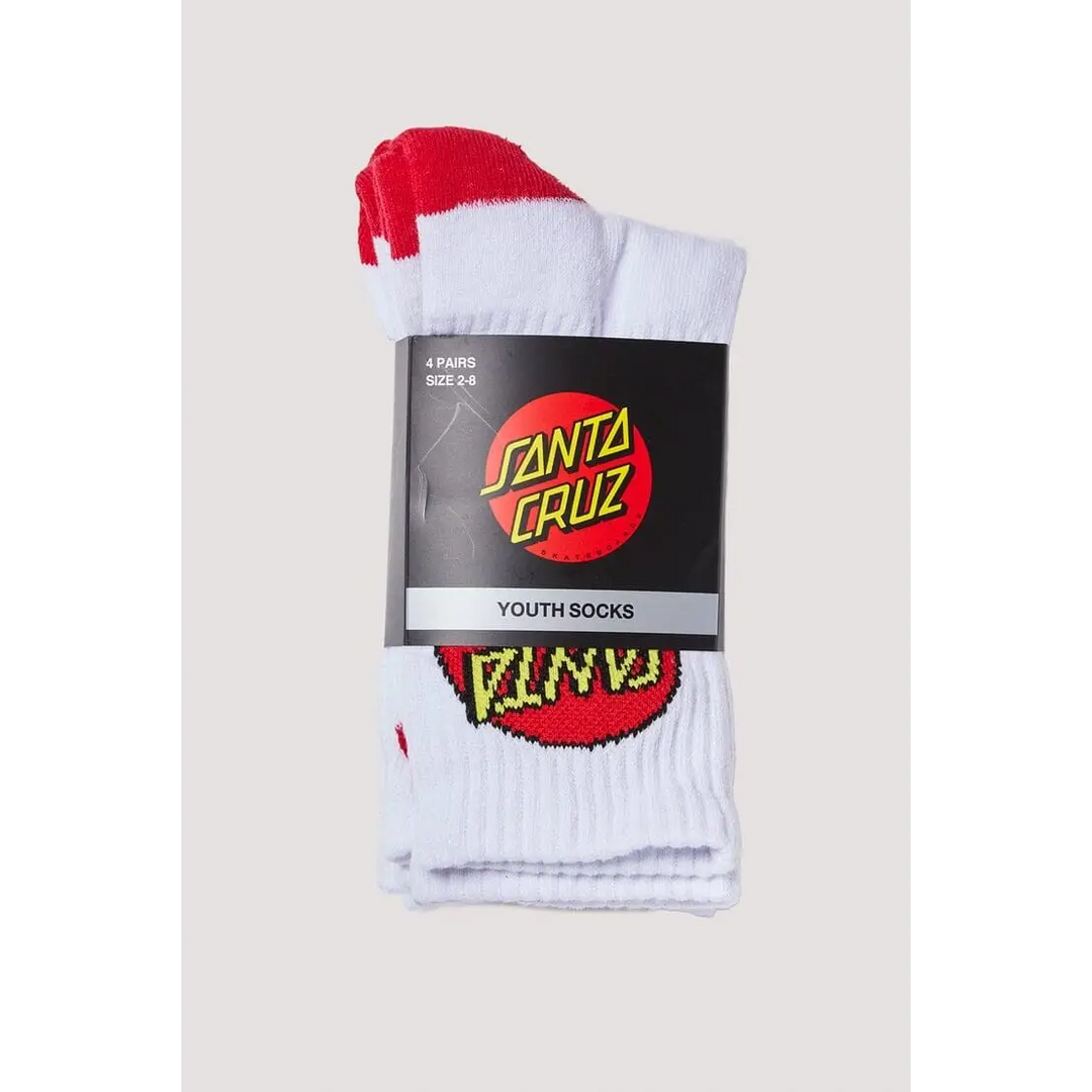 Santa Cruz Youth Socks 4-Pack 