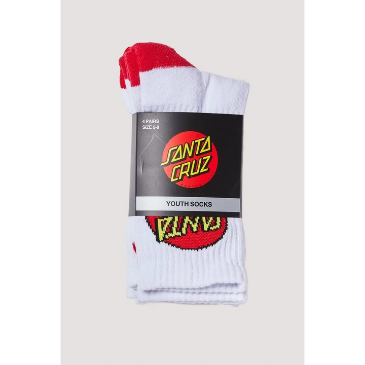 Santa Cruz Youth Socks 4-Pack 