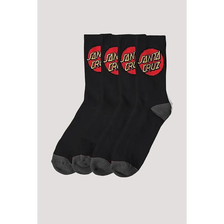 Santa Cruz Youth Socks 4-Pack Black/Grey 45140 