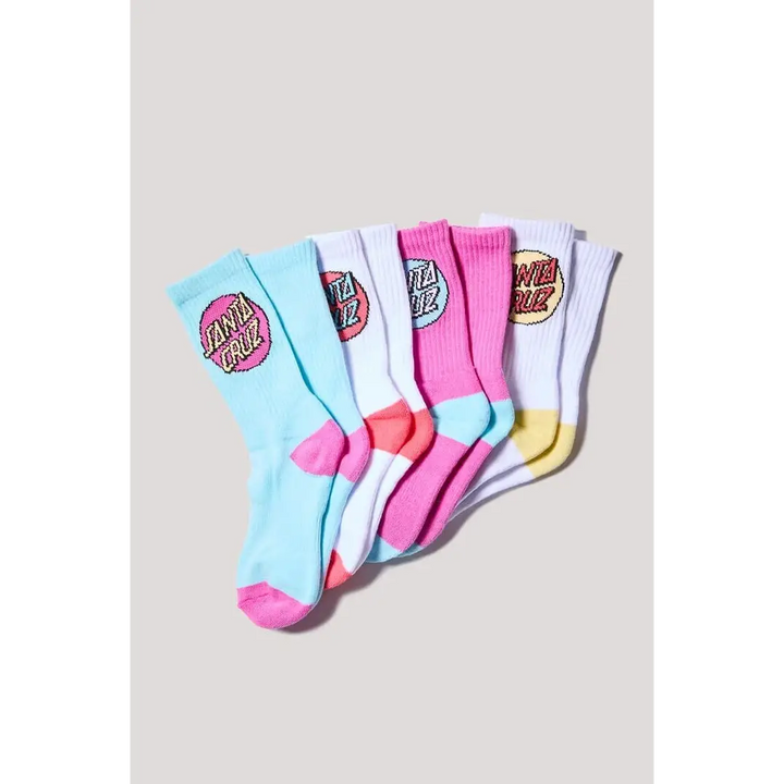 Santa Cruz Other Dot Youth Crew 4-Pack Socks 