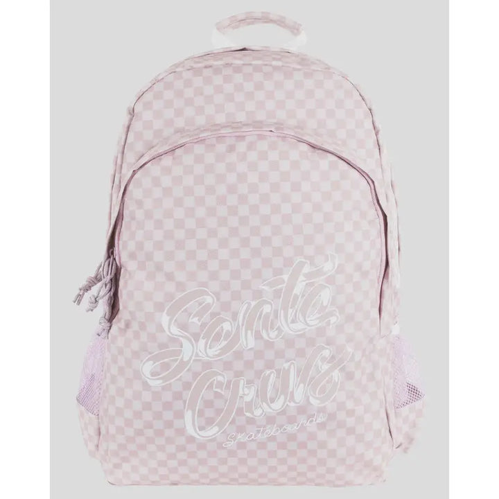 Santa Cruz Ribbon Script Checkerboard Backpack - Pink