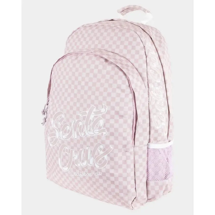 Santa Cruz Ribbon Script Checkerboard Backpack - Pink