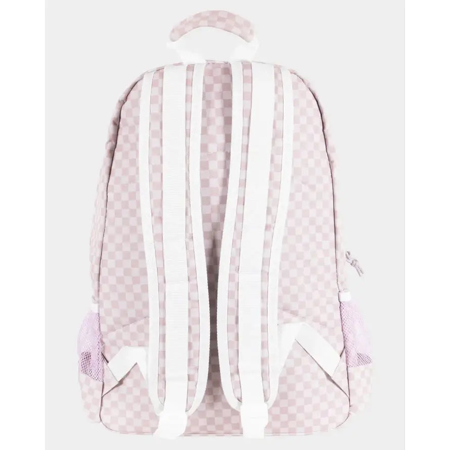 Santa Cruz Ribbon Script Checkerboard Backpack - Pink