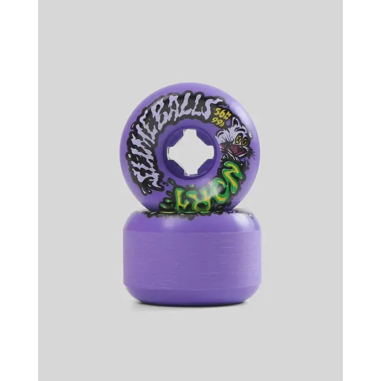 Santa Cruz Slime Balls Nora Vasconcellos Guest Vomit Mini 99A Purple Skate Wheels - 56mm