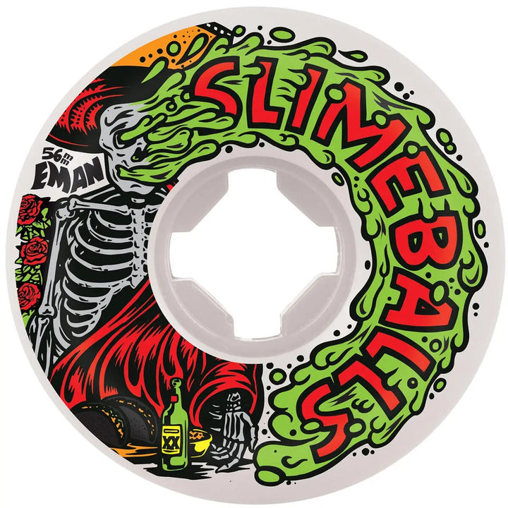 Slime Balls Emmanuel Guzman Guest Vomit Mini White 97A Skate Wheels - 56mm