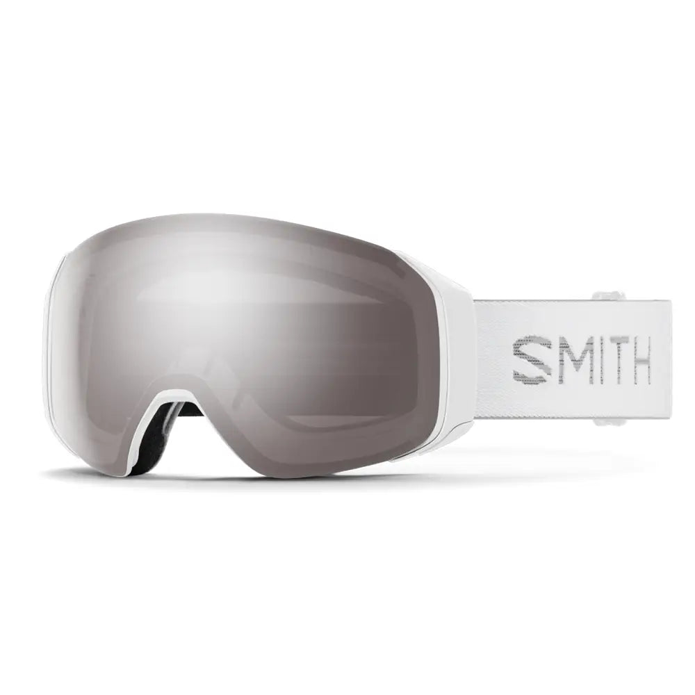 Smith 4D MAG S Snow Goggles 2026 - White Chunky Knit / CP Sun Platinum Mirror / CP Storm Blue Sensor Mirror