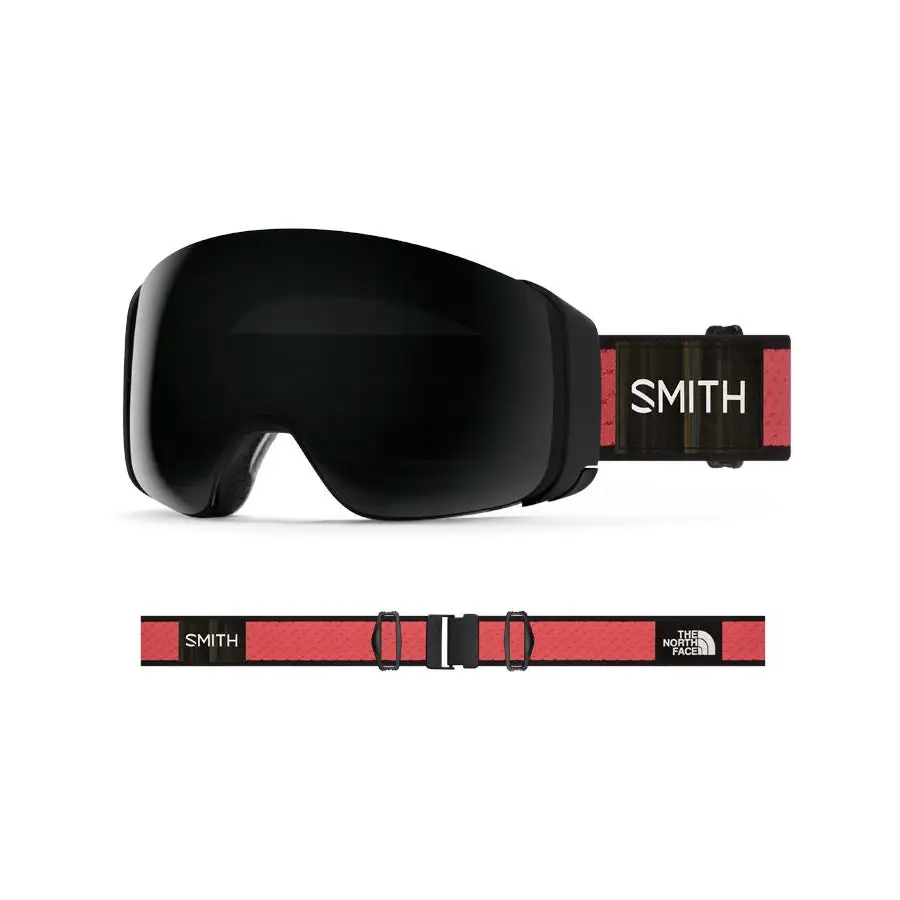 Smith 4D MAG Snow Goggles 2024 TNF Horizon Red /CP Sun Black / Storm Blue Sensor 