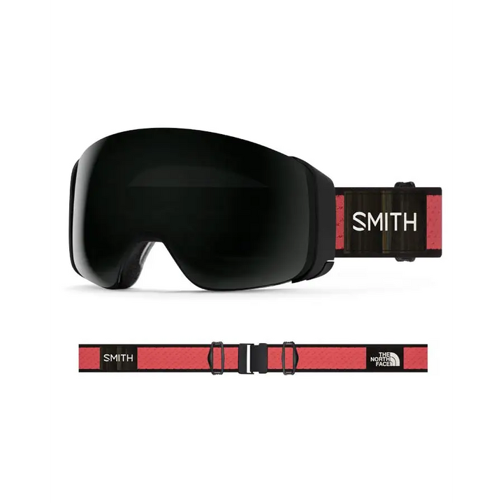 Smith 4D MAG Snow Goggles 2024 TNF Horizon Red /CP Sun Black / Storm Blue Sensor 