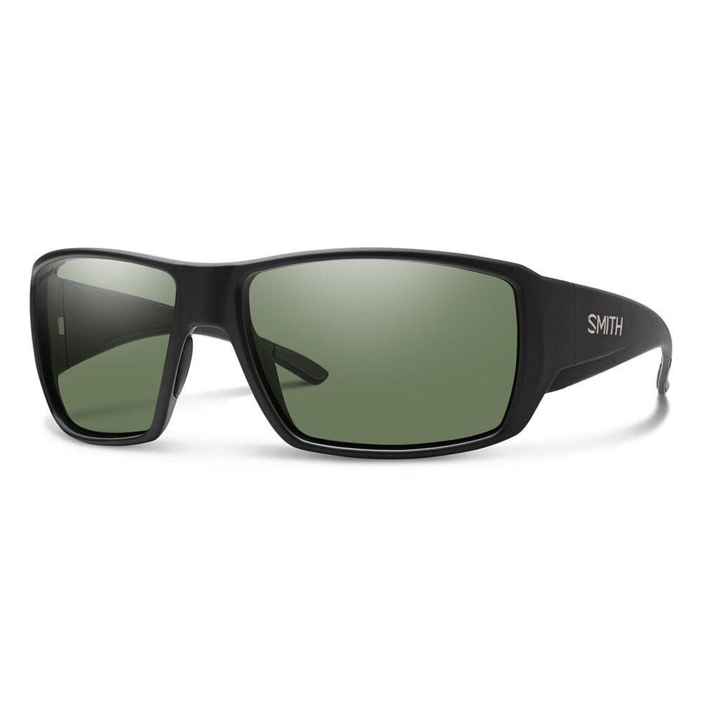 Smith Guides Choice Sunglasses Matte Black ChromaPop Polarized Gray Green 