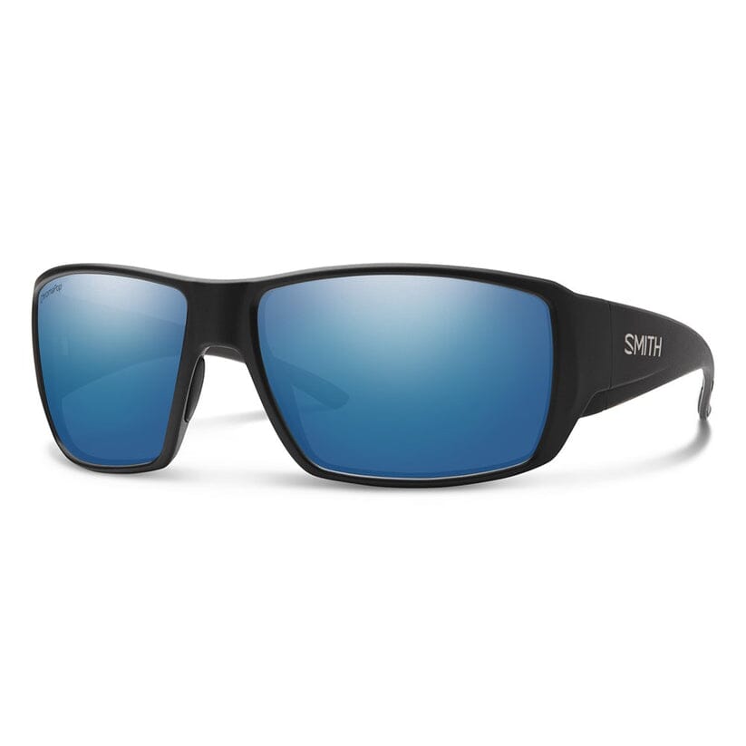 Smith Guides Choice Sunglasses Matte Black / CP Polarised Blue Mirror 