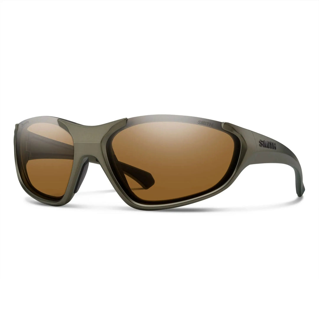 Smith Sliders Sunglasses Matte Olive Oil / CP Brown 