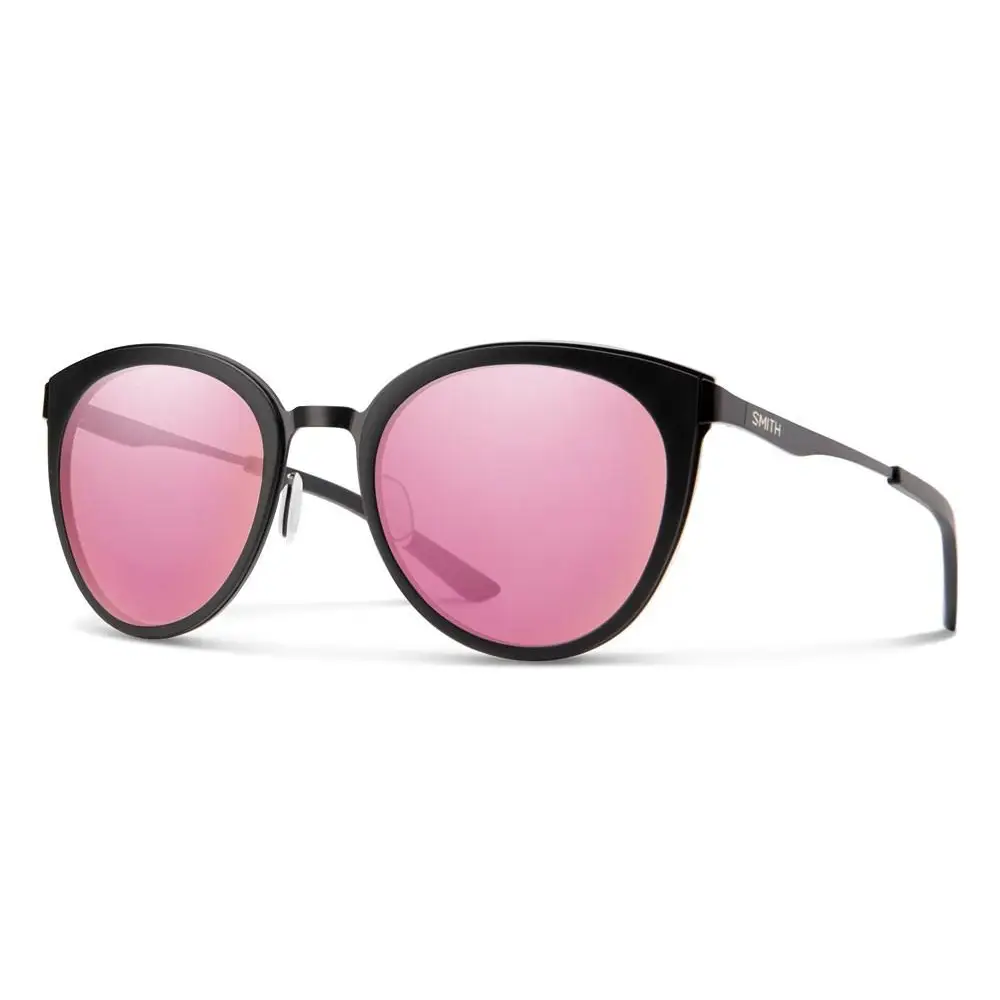 Smith Somerset Sunglasses Matte Black / Pink Mirror 