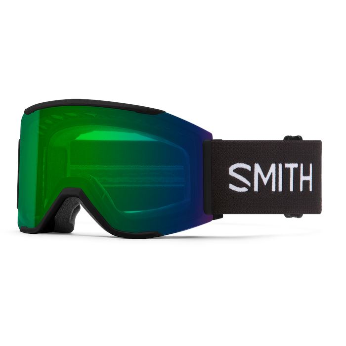 Smith Squad MAG Snow Goggles 2024 Black ChromaPop Everyday Green Mirror 23% VLT / ChromaPop Storm Blue Sensor Mirror 55% VLT 