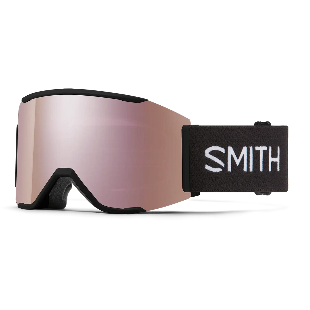 Smith Squad Mag Snow Goggles - Black / Chromapop Everyday Rose Gold Mirror