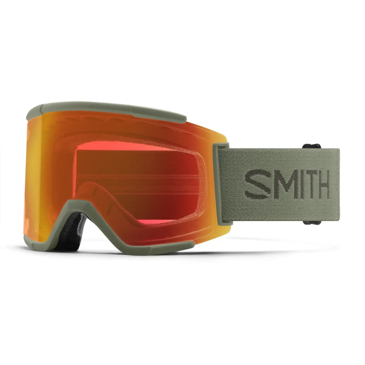Smith Squad XL Snow Goggles - Fatigue Green / Chromapop Everyday Red Mirror