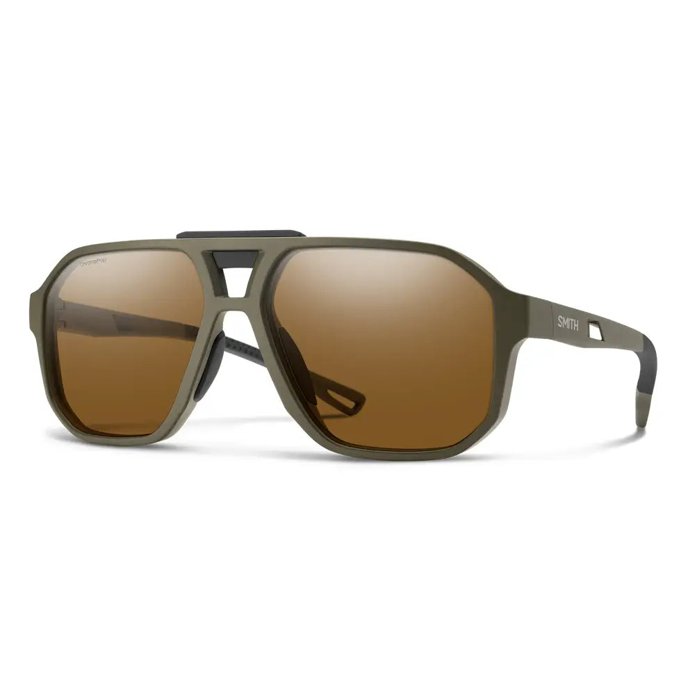 Smith Truss Polarised Sunglasses - Matte Olive / CP Polarised Brown