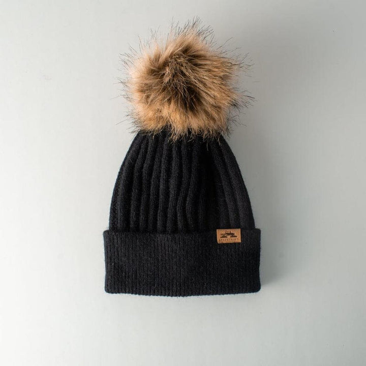 Spacecraft Lana Pom Beanie Black 