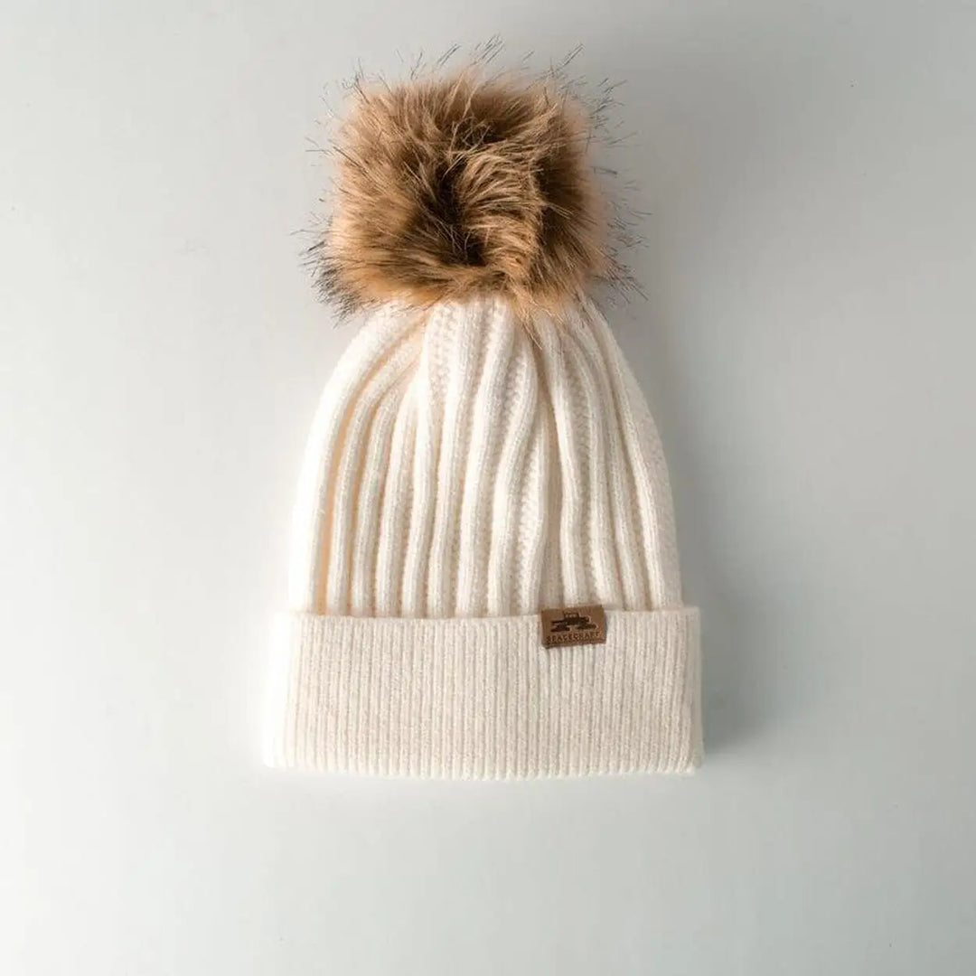 Spacecraft Lana Pom Beanie Ivory 