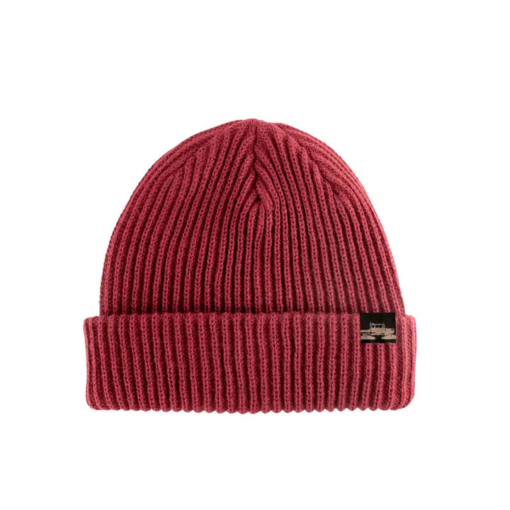 Spacecraft Slackline Cuff Beanie - Cranberry