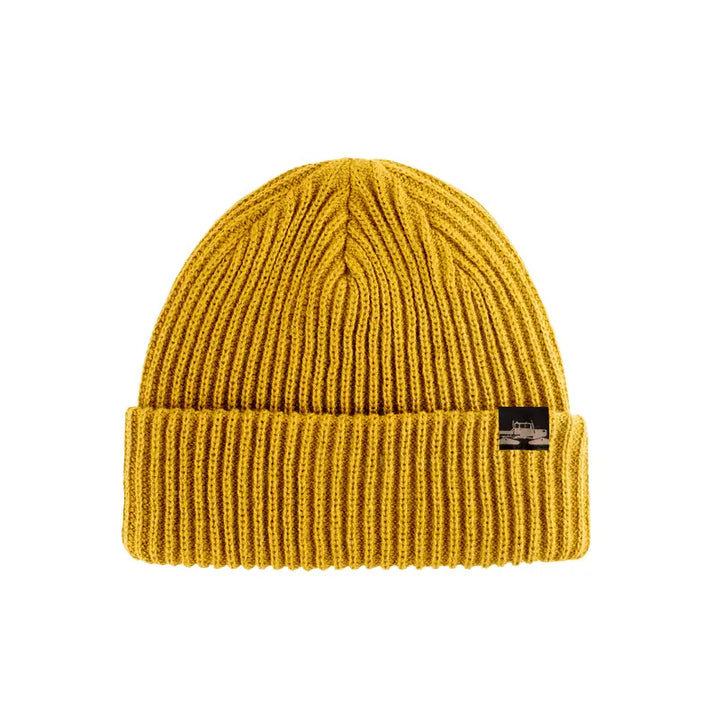 Spacecraft Slackline Cuff Beanie - Mustard