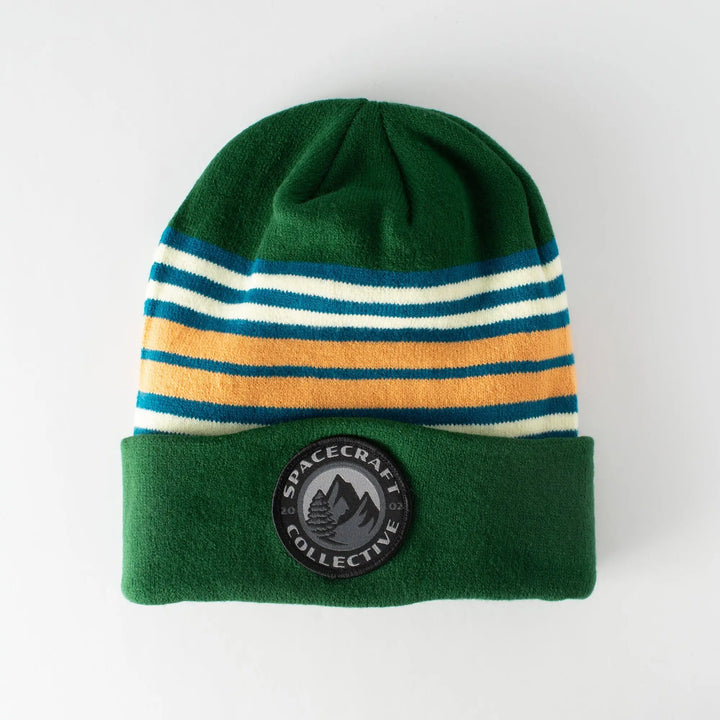 Spacecraft Striped Lotus Beanie - Forest
