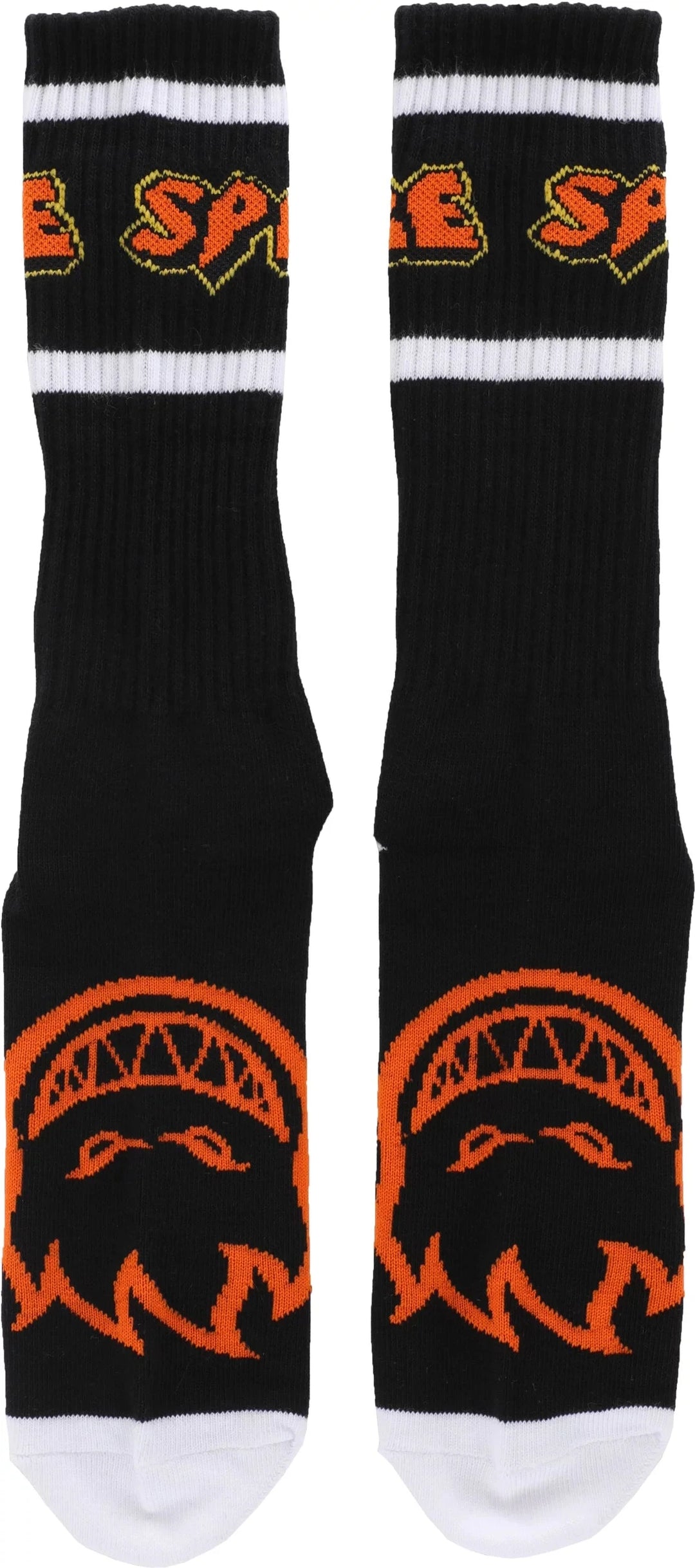 Spitfire Hellfire Script Socks - Black / White / Orange 