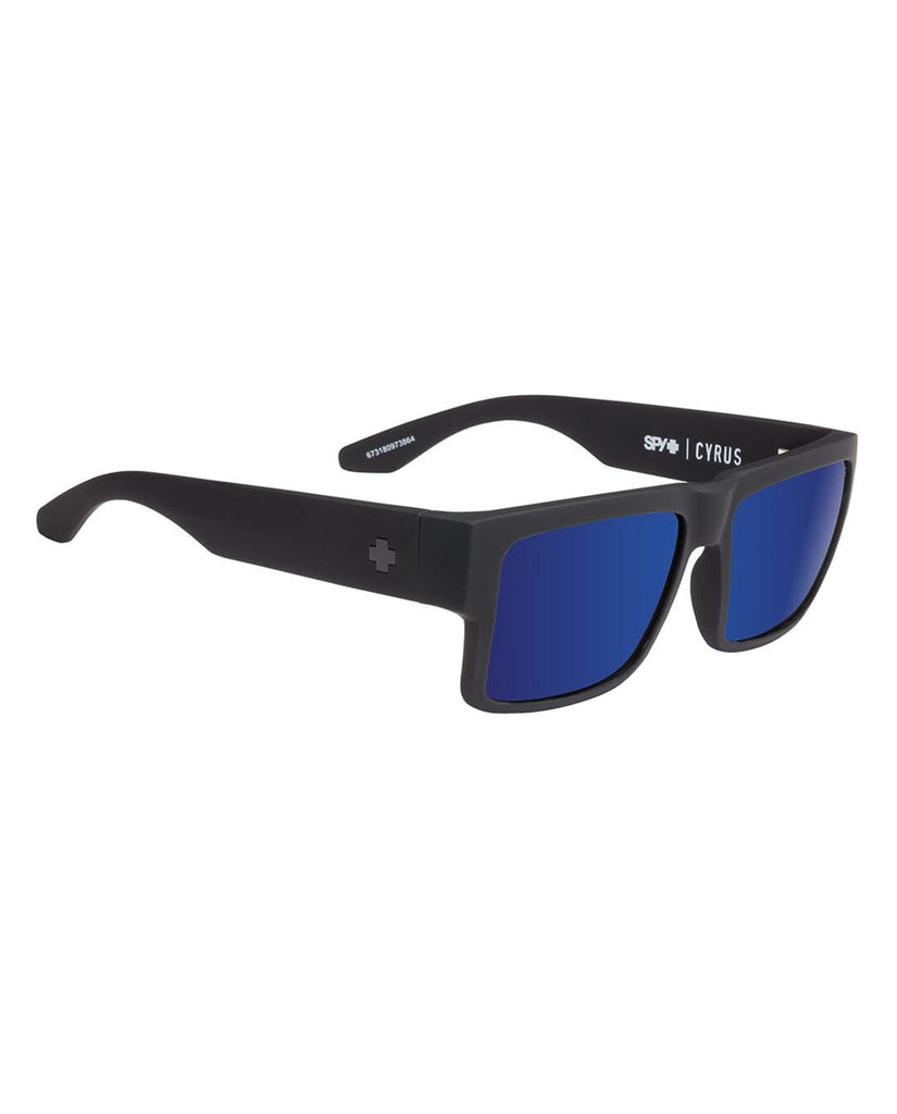 Spy Cyrus Sunglasses Soft Matte Black / Happy Bronze w Blue Spectra 