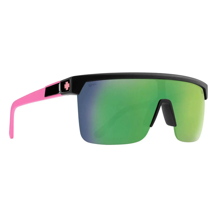 Spy Flynn 50/50 Sunglasses Matte Black Matte Pink / Happy Grey Green Light Gr 