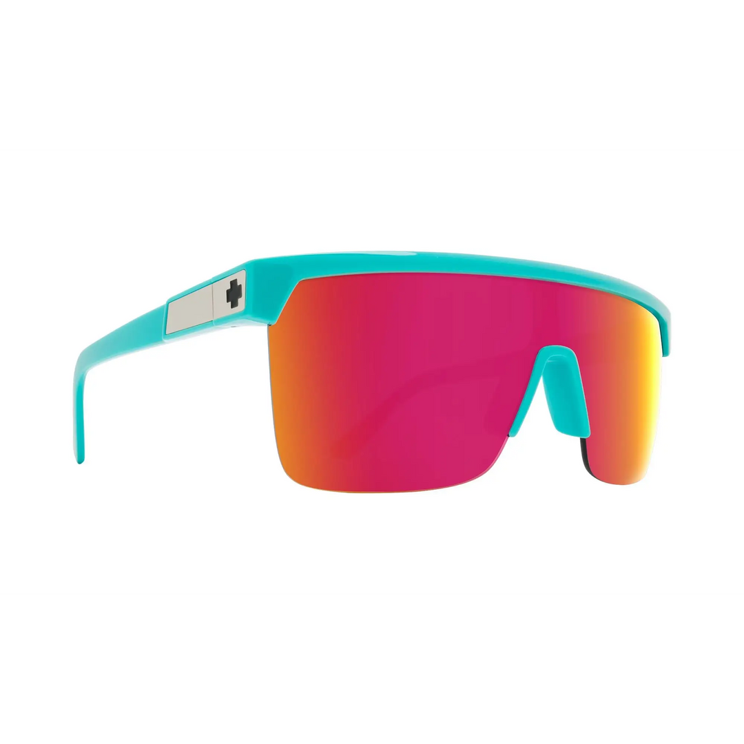 Spy Flynn 50/50 Sunglasses Teal / HD Plus Grey Green w / Pink Spectra Mirror 