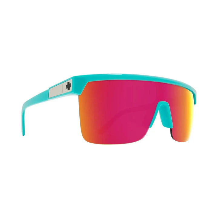 Spy Flynn 50/50 Sunglasses Teal / HD Plus Grey Green w / Pink Spectra Mirror 