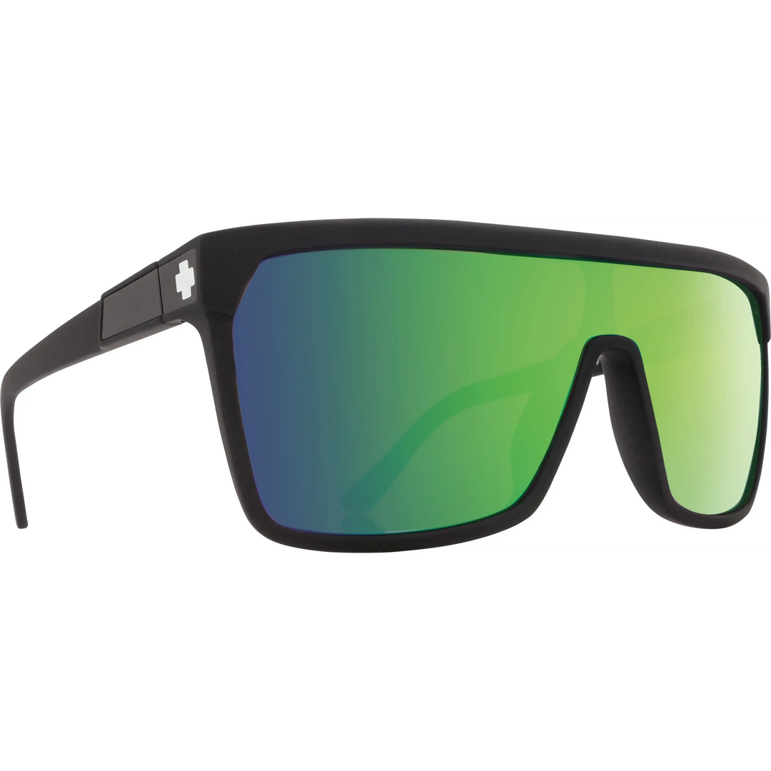 SPY FLYNN SUNGLASSES Matte Black/Happy Bronze w Green Spectra 