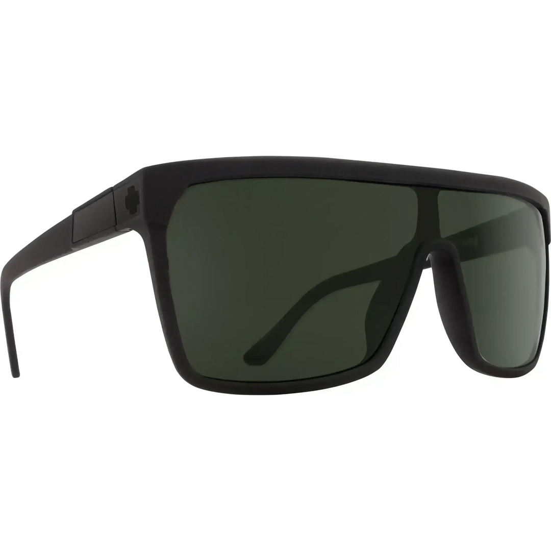 SPY FLYNN SUNGLASSES Soft Matte Black / Happy Grey Green 
