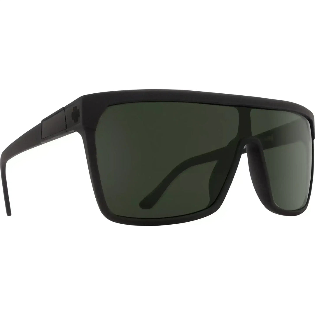 SPY FLYNN SUNGLASSES Soft Matte Black / Happy Grey Green 