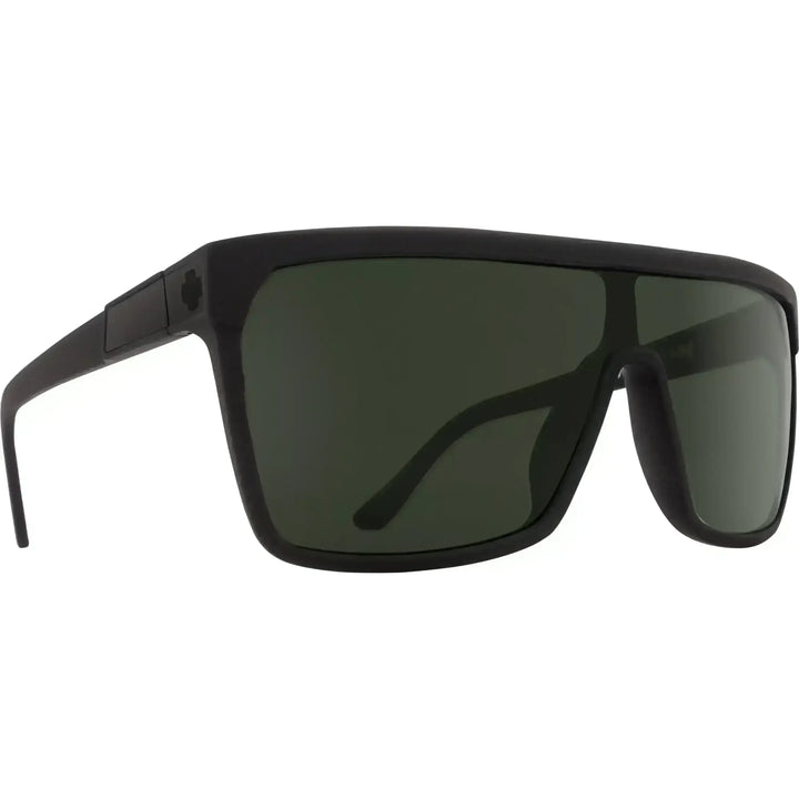 SPY FLYNN SUNGLASSES Soft Matte Black / Happy Grey Green 