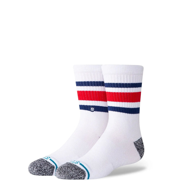 Stance Boyd St Youth Cotton Crew Socks - White 