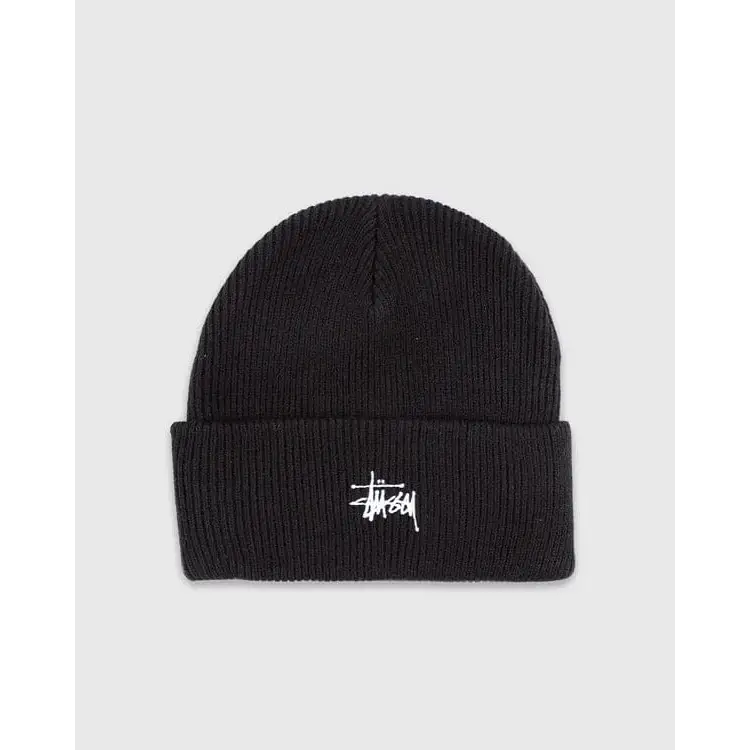 Stussy Graffiti Tall Beanie Black White 