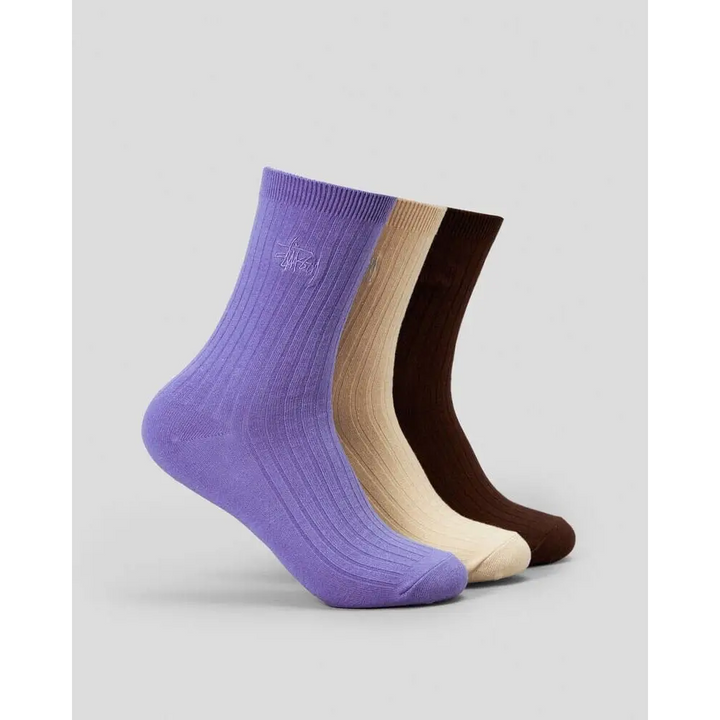 Stussy Womens Graffiti Slouch Socks 3 Pack 