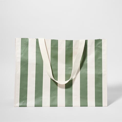 Sunnylife Carryall Beach Bag The Vacay Olive Stripe 