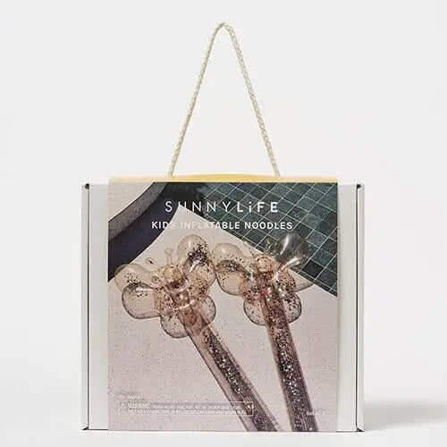 Sunnylife Kids Inflatable Noodle Cotton Candy Glitter Set of 2 