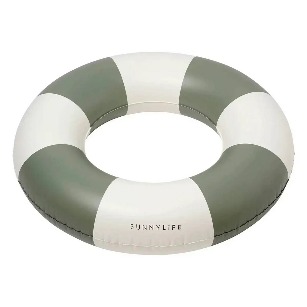Sunnylife Slim Tube Pool Ring Olive Stripe 