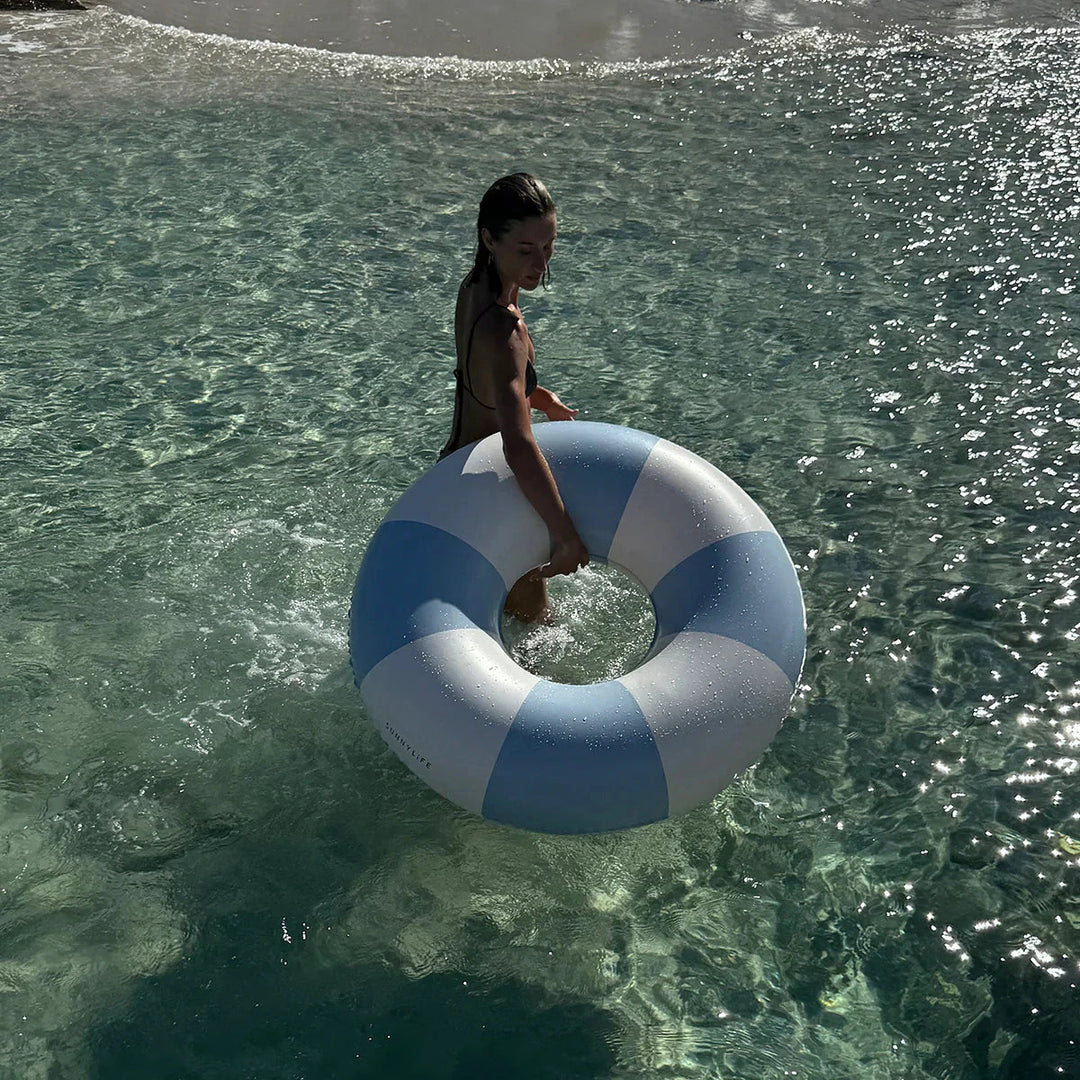 Sunnylife Tube Pool Ring Lazy Days Duck Egg Blue 