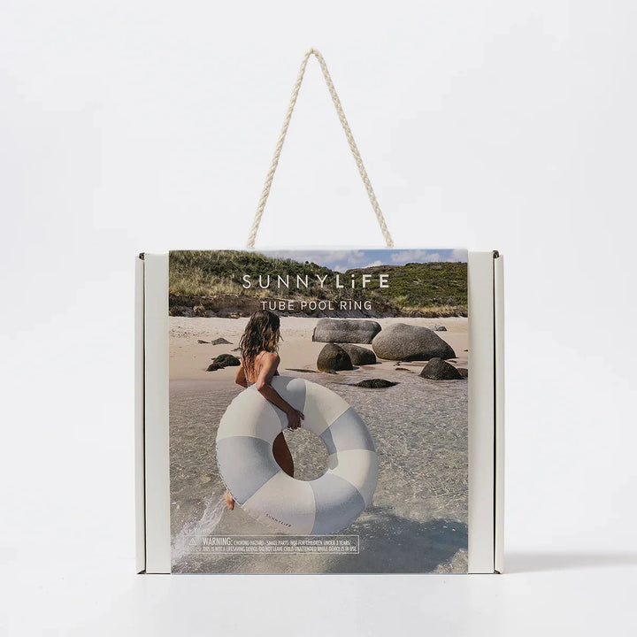 Sunnylife Tube Pool Ring Lazy Days Duck Egg Blue 