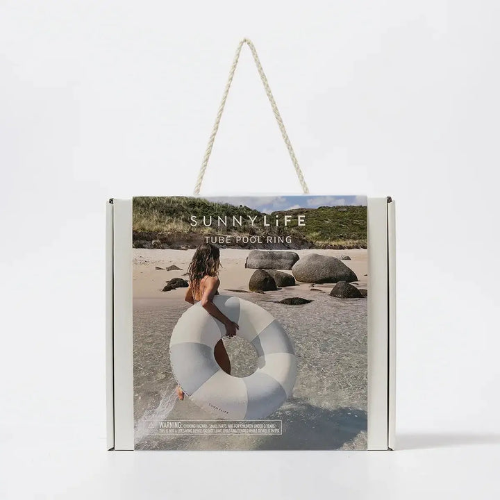 Sunnylife Tube Pool Ring Lazy Days Duck Egg Blue 