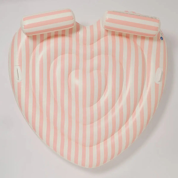 Sunnylife Twin Heart Lie-On Stole My Heart Pink Stripe 